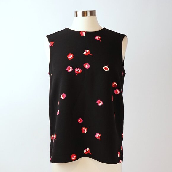 Kate Spade Cherry Blossom Sleeveless Blouse - Size 10 - Picture 1 of 6